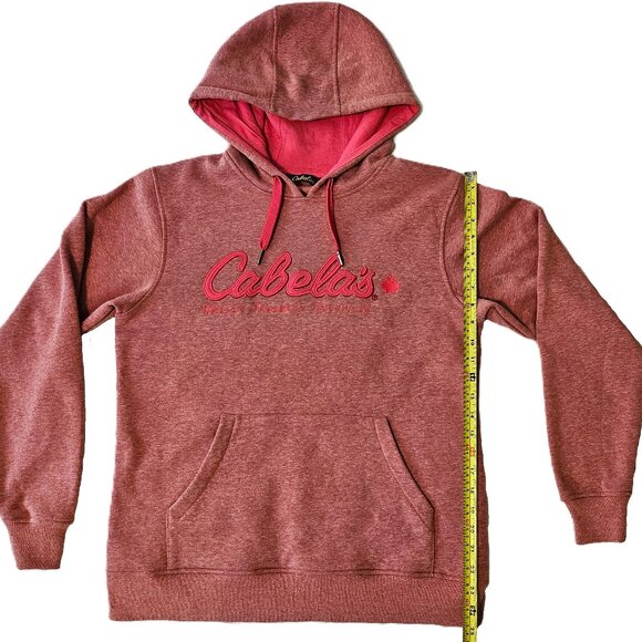 Cabela's Burgundy Heathered Pink Hoodie Size Large - Picture 5 of 9
